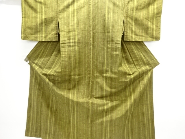 JAPANESE KIMONO / HITOE TSUMUGI / WOVEN STRIPE 